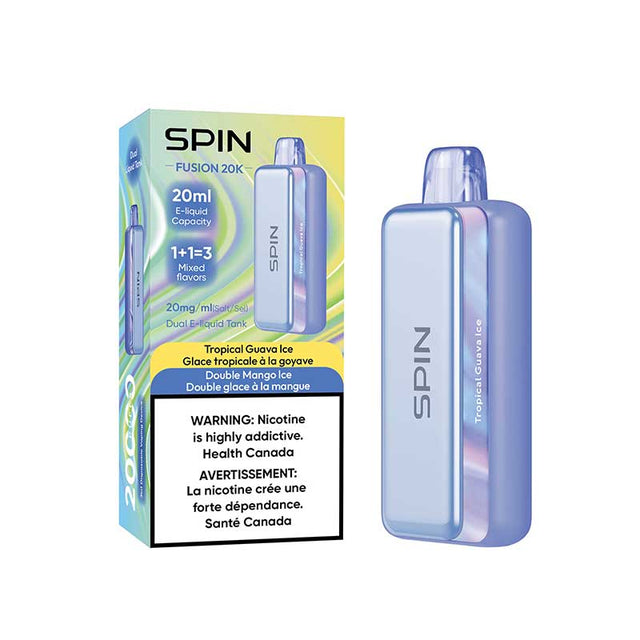 Shop Spin Fusion 20K Disposable - Tropical Guava Ice and Double Mango Ice - at Vapeshop Mania