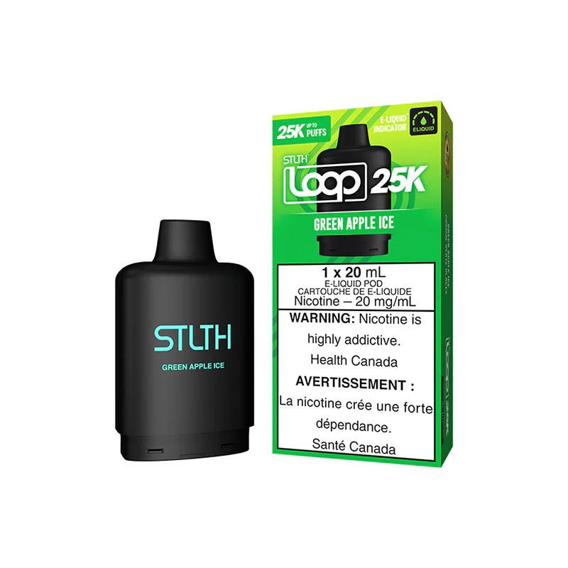 Shop STLTH LOOP 25K Pod Pack - Green Apple Ice - at Vapeshop Mania