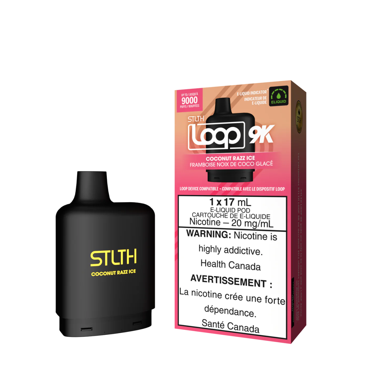 Shop STLTH LOOP 9K Pod Pack - Coconut Razz Ice - at Vapeshop Mania