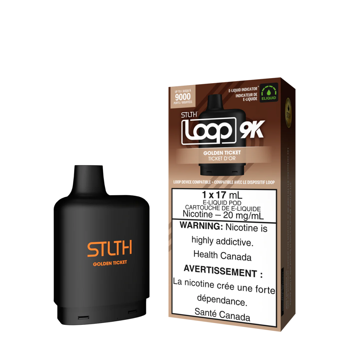 Shop STLTH LOOP 9K Pod Pack - Golden Ticket - at Vapeshop Mania