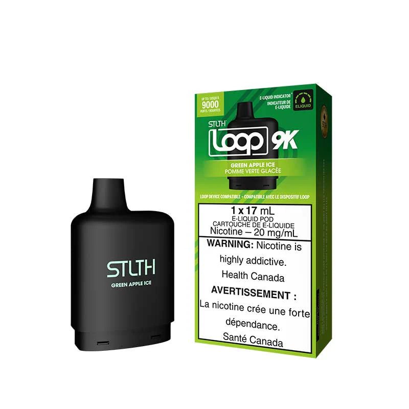 Shop STLTH LOOP 9K Pod Pack - Green Apple Ice - at Vapeshop Mania