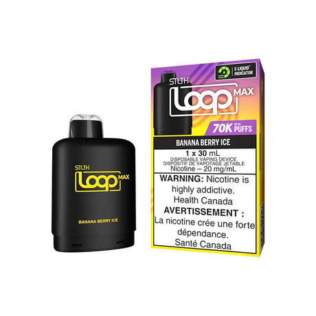 Shop STLTH LOOP MAX 70K Pod Pack - Banana Berry Ice - at Vapeshop Mania