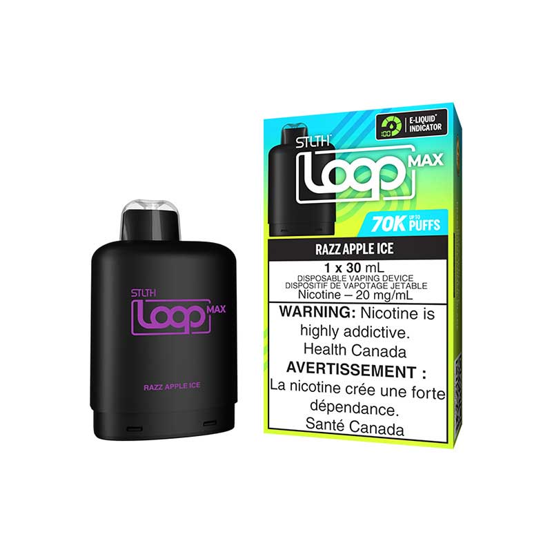 Shop STLTH LOOP MAX 70K Pod Pack - Razz Apple Ice - at Vapeshop Mania