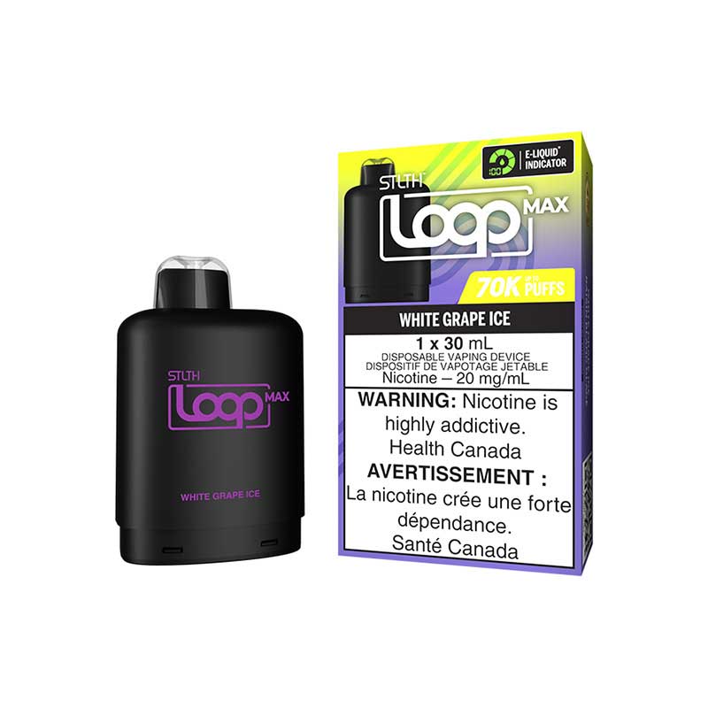 Shop STLTH LOOP MAX 70K Pod Pack - White Grape Ice - at Vapeshop Mania