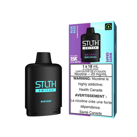 Shop STLTH Switch 15K Pod Pack - Blue Razz & White Grape - at Vapeshop Mania