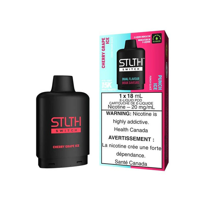 Shop STLTH Switch 15K Pod Pack - Cherry Grape Ice & Punch Ice - at Vapeshop Mania