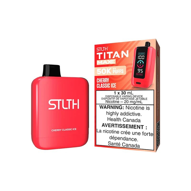 Shop STLTH Titan Max Disposable - Cherry Classic Ice - at Vapeshop Mania