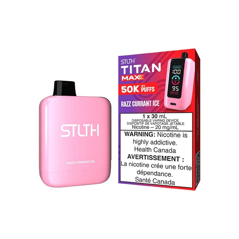 Shop STLTH Titan Max Disposable - Razz Currant Ice - at Vapeshop Mania