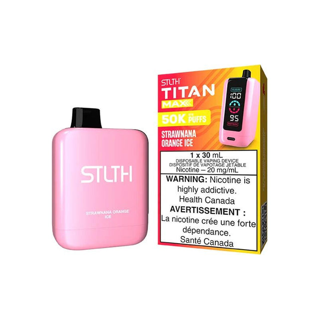 Shop STLTH Titan Max Disposable - Strawnana Orange Ice - at Vapeshop Mania