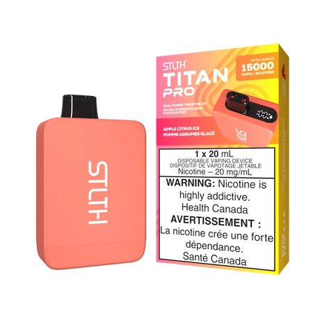 Shop STLTH Titan Pro 15K Disposable - Apple Citrus Ice - at Vapeshop Mania