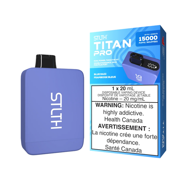 Shop STLTH Titan Pro 15K Disposable - Blue Razz - at Vapeshop Mania