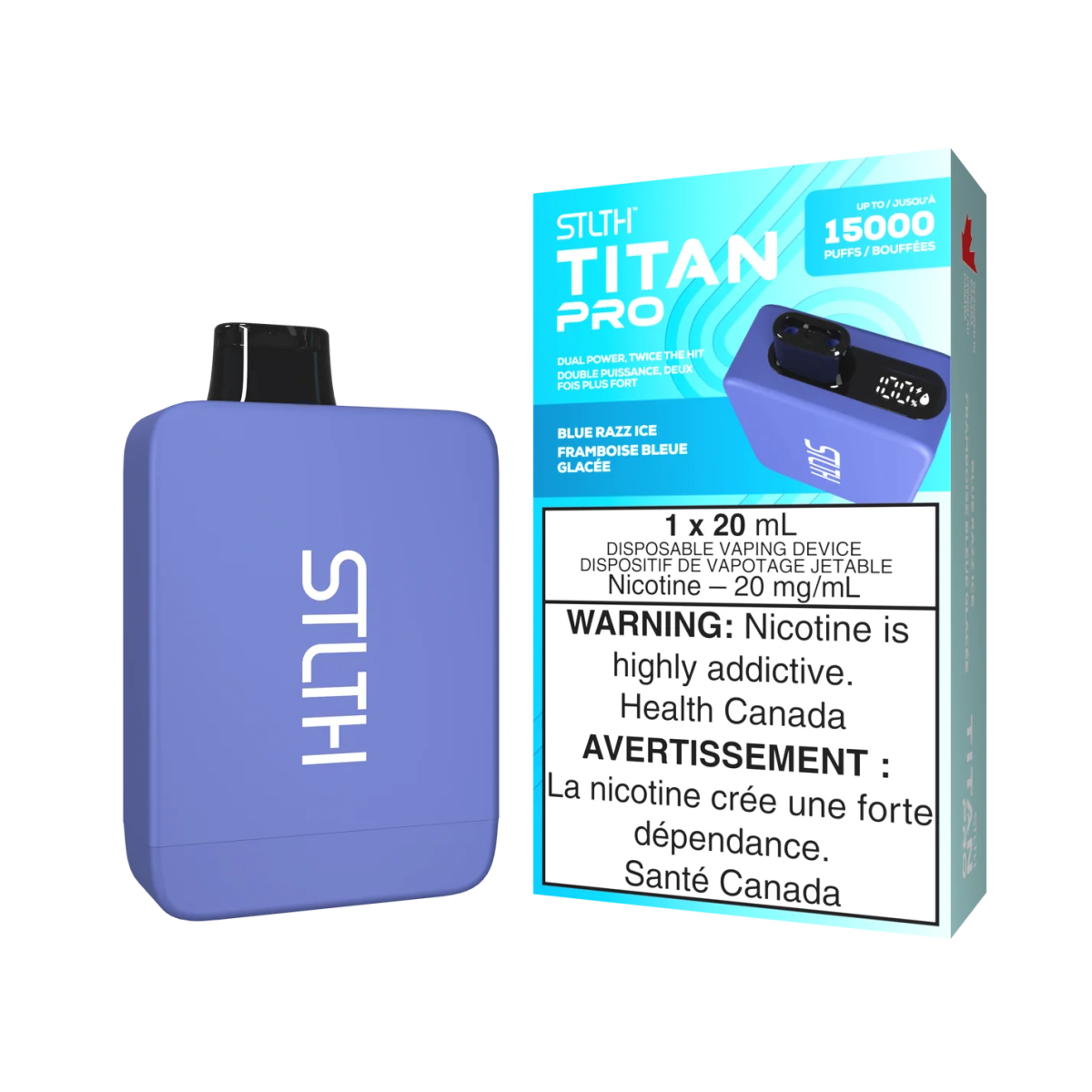 Shop STLTH Titan Pro 15K Disposable - Blue Razz Ice - at Vapeshop Mania