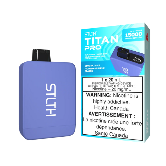 Shop STLTH Titan Pro 15K Disposable - Blue Razz Ice - at Vapeshop Mania