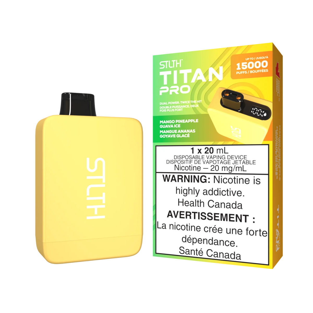 Shop Stlth Titan Pro 15K Disposable - Mango Pineapple Guava Ice - at Vapeshop Mania