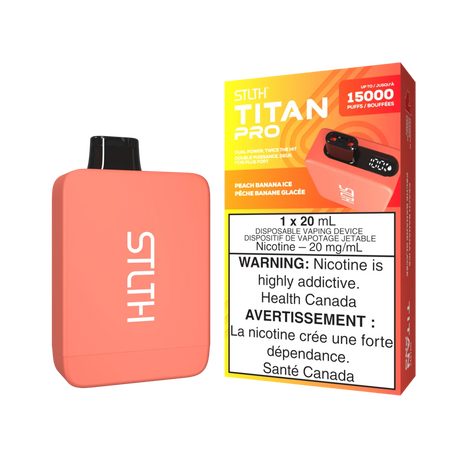 Shop Stlth Titan Pro 15K Disposable - Peach Banana Ice - at Vapeshop Mania