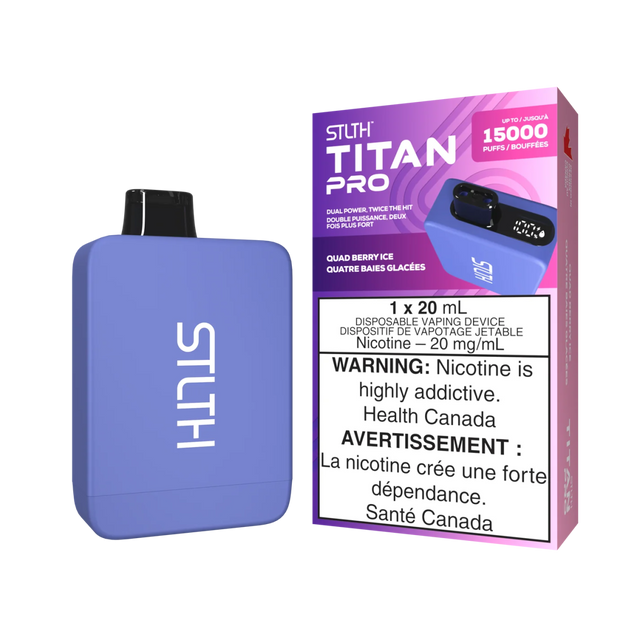 Shop STLTH Titan Pro 15K Disposable - Quad Berry Ice - at Vapeshop Mania