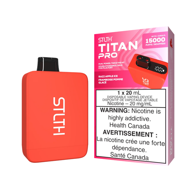 Shop STLTH Titan Pro 15K Disposable - Razz Apple Ice - at Vapeshop Mania