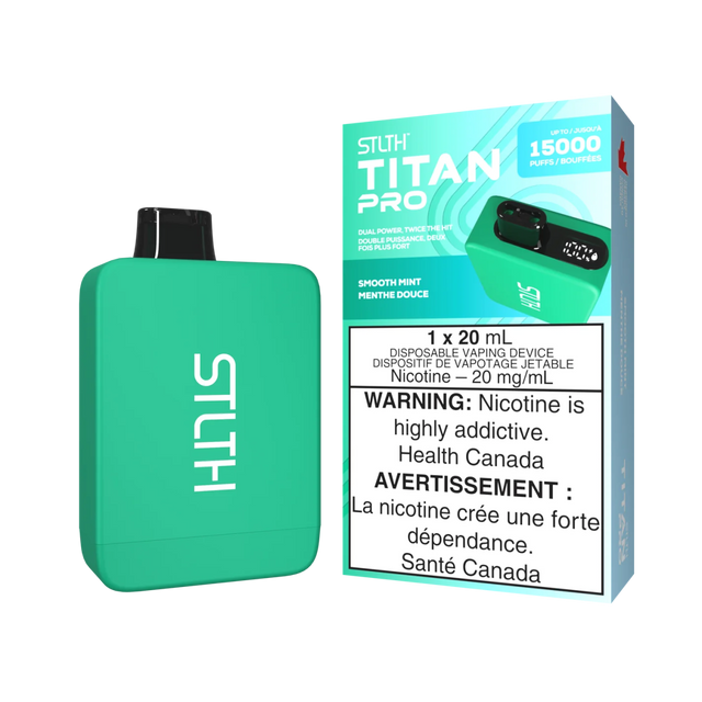 Shop STLTH Titan Pro 15K Disposable - Smooth Mint - at Vapeshop Mania