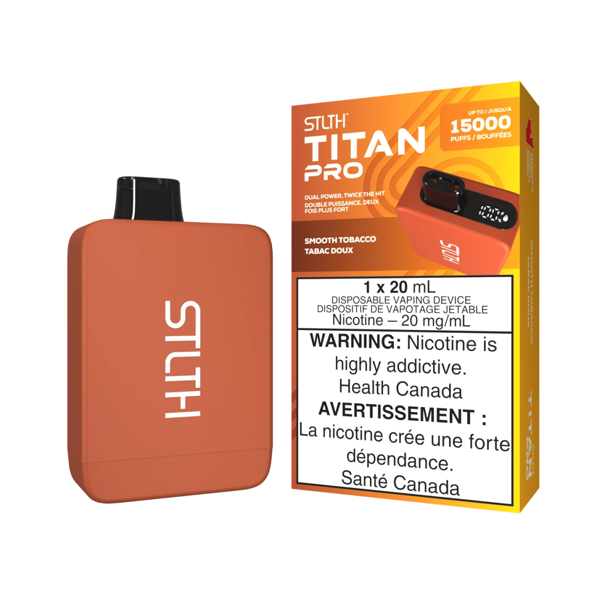 Shop STLTH Titan Pro 15K Disposable - Smooth Tobacco - at Vapeshop Mania