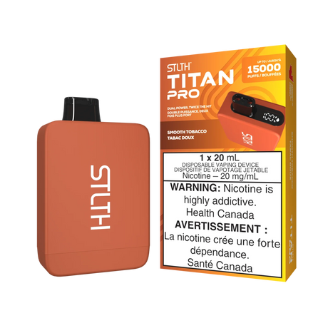 Shop STLTH Titan Pro 15K Disposable - Smooth Tobacco - at Vapeshop Mania