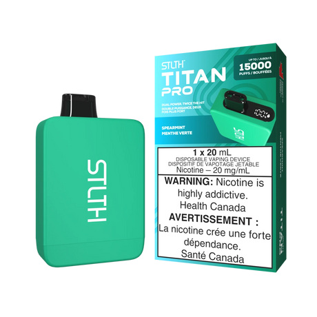 Shop STLTH Titan Pro 15K Disposable - Spearmint - at Vapeshop Mania