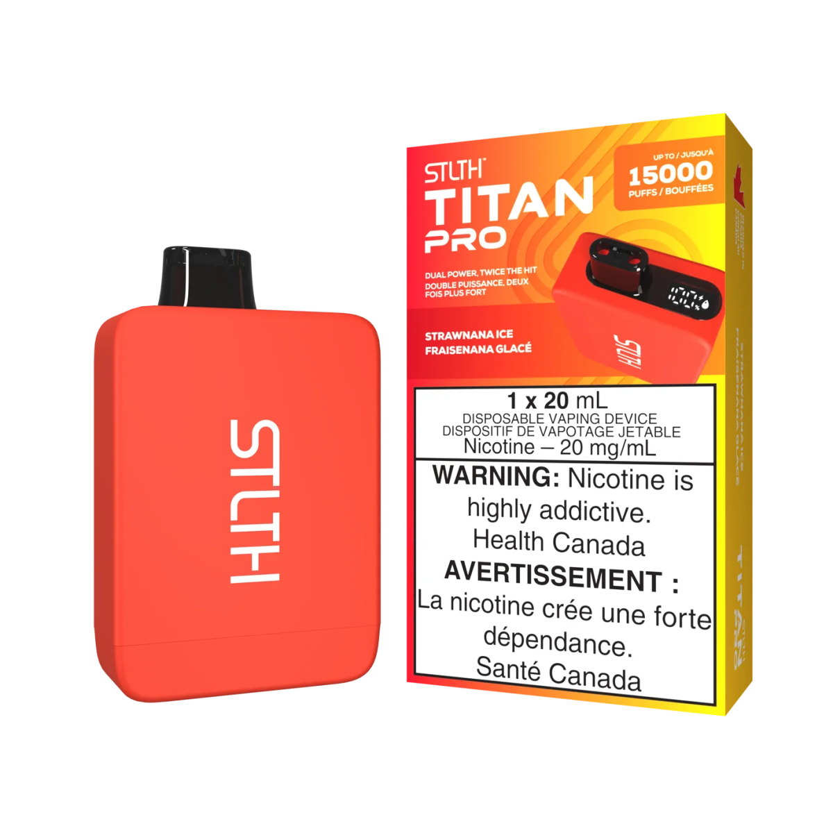 Shop STLTH Titan Pro 15K Disposable - Strawnana Ice - at Vapeshop Mania