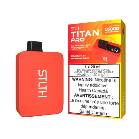 Shop STLTH Titan Pro 15K Disposable - Strawnana Ice - at Vapeshop Mania