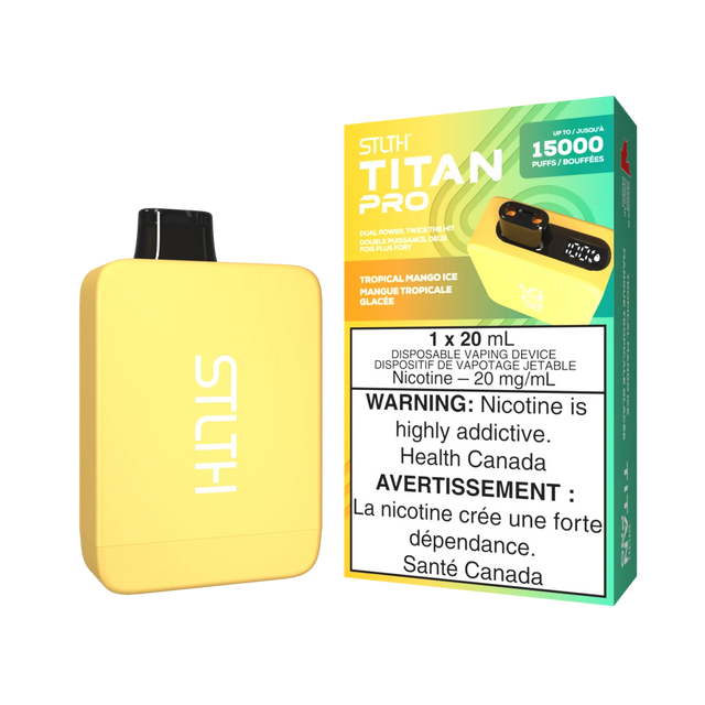 Shop STLTH Titan Pro 15K Disposable - Tropical Mango Ice - at Vapeshop Mania