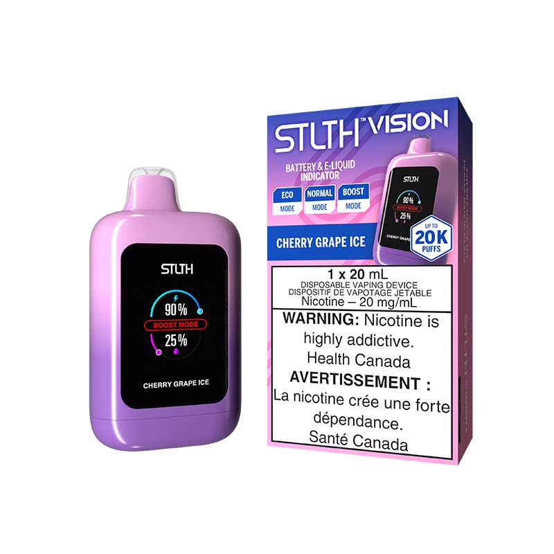 Shop STLTH Vision 20K Disposable - Cherry Grape Ice - at Vapeshop Mania