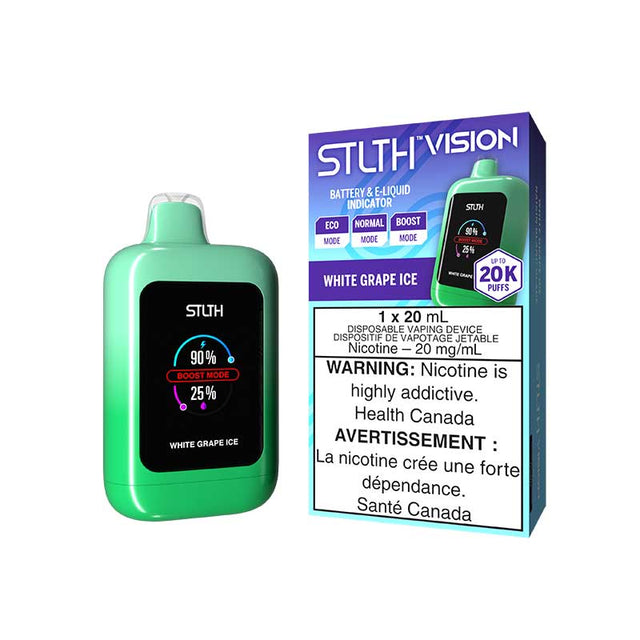 Shop STLTH Vision 20K Disposable - White Grape Ice - at Vapeshop Mania