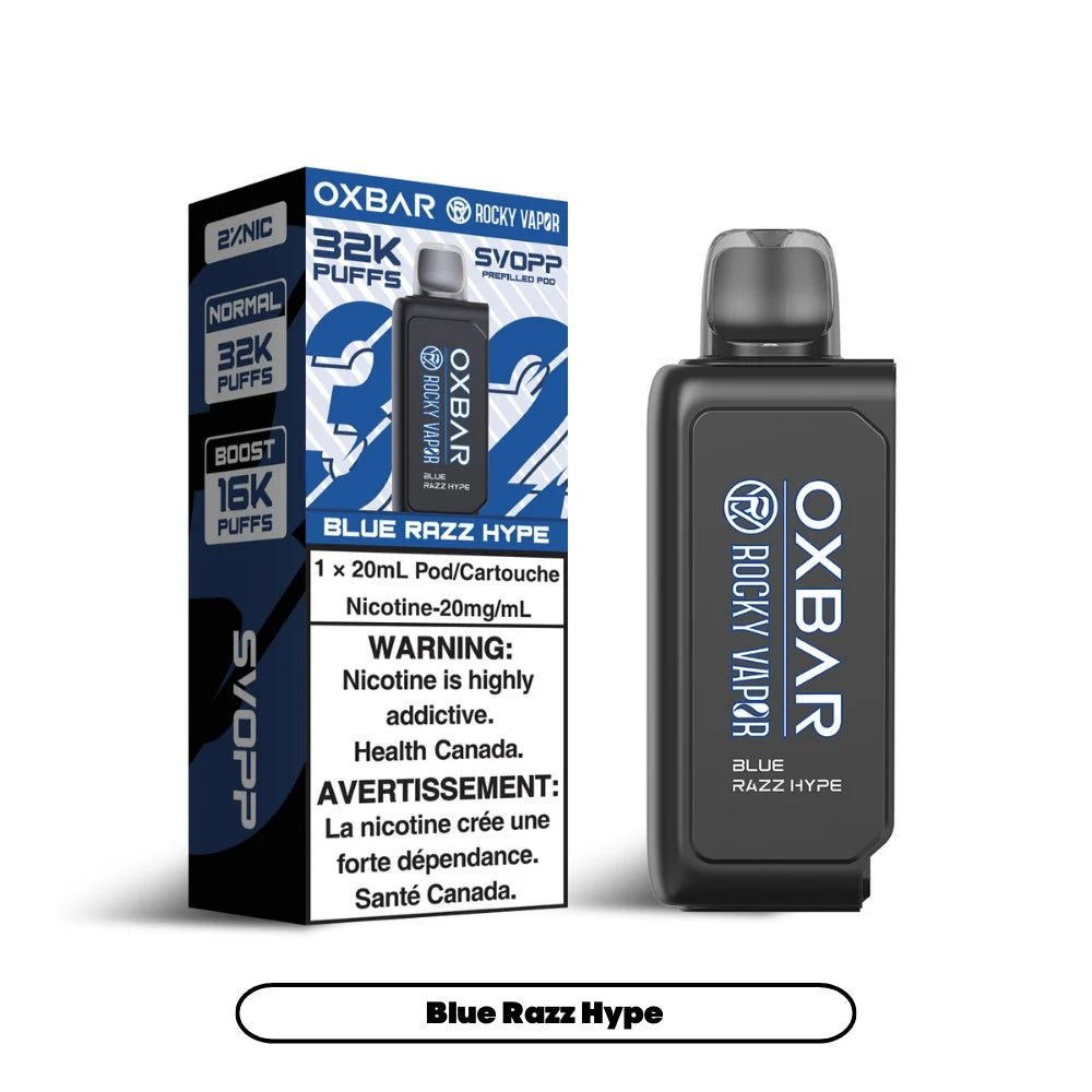 Shop Svopp Rocky Vapor Oxbar [Prefilled Pods] 32K - Blue Razz Hype - at Vapeshop Mania