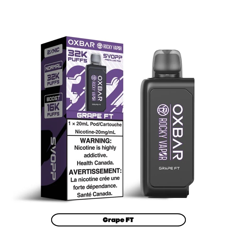 Shop Svopp Rocky Vapor Oxbar [Prefilled Pods] 32K - Grape FT - at Vapeshop Mania