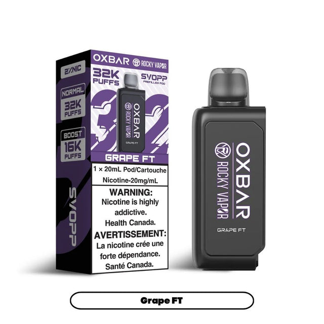 Shop Svopp Rocky Vapor Oxbar [Prefilled Pods] 32K - Grape FT - at Vapeshop Mania