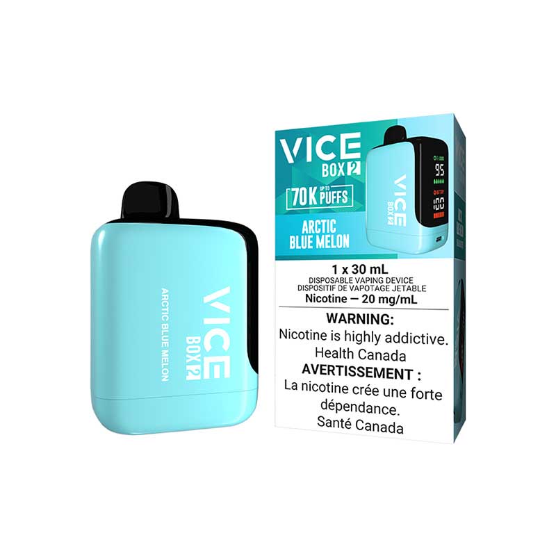 Shop VICE BOX 2 70K Disposable - Arctic Blue Melon - at Vapeshop Mania