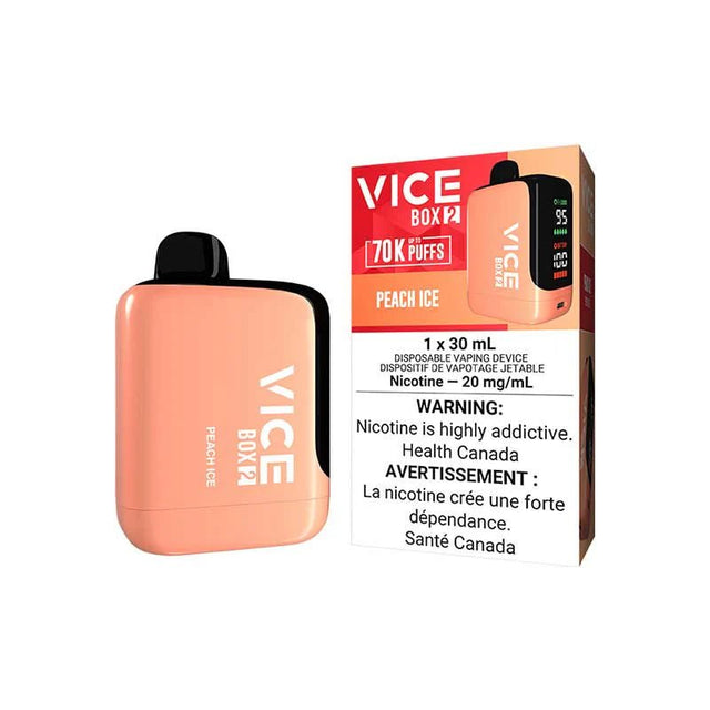 Shop VICE BOX 2 70K Disposable - Peach Ice - at Vapeshop Mania