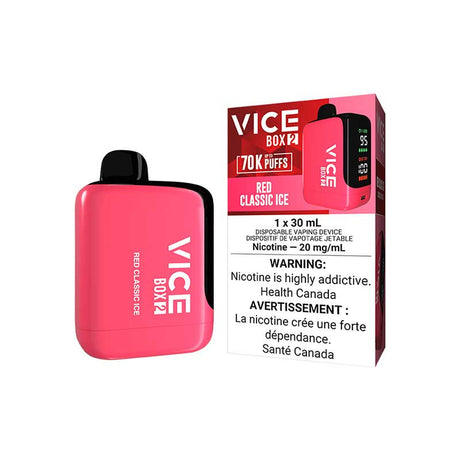 Shop VICE BOX 2 70K Disposable - Red Classic Ice - at Vapeshop Mania