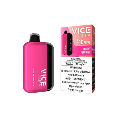 Shop VICE ULTRA 60K Disposable - Punchy Peach Ice - at Vapeshop Mania