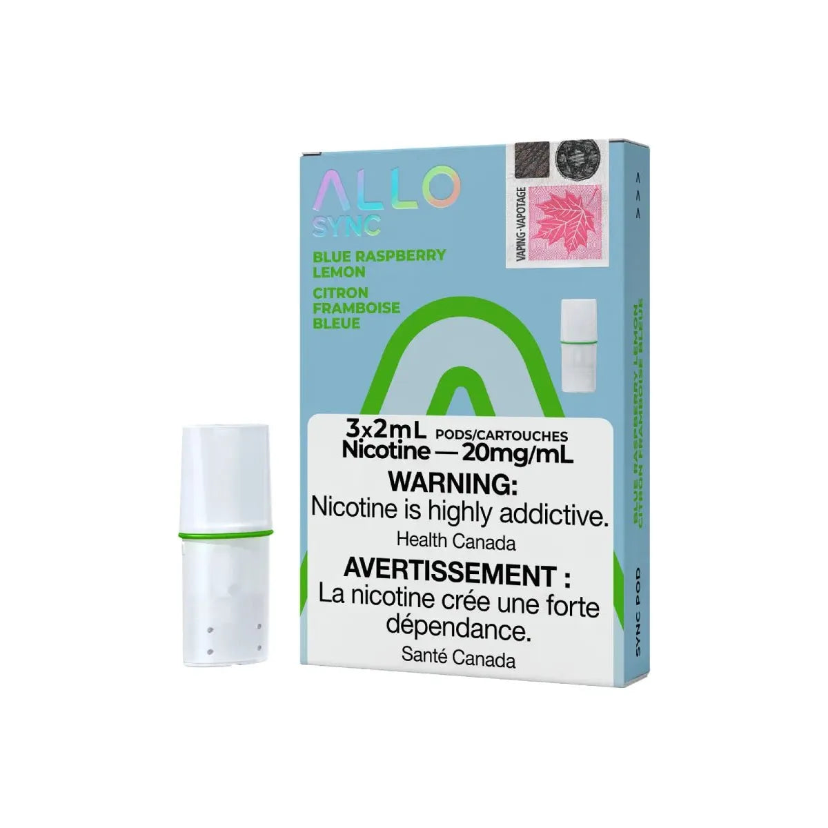 Shop ALLO Sync Pod Pack - Blue Raspberry Lemon - at Vapeshop Mania