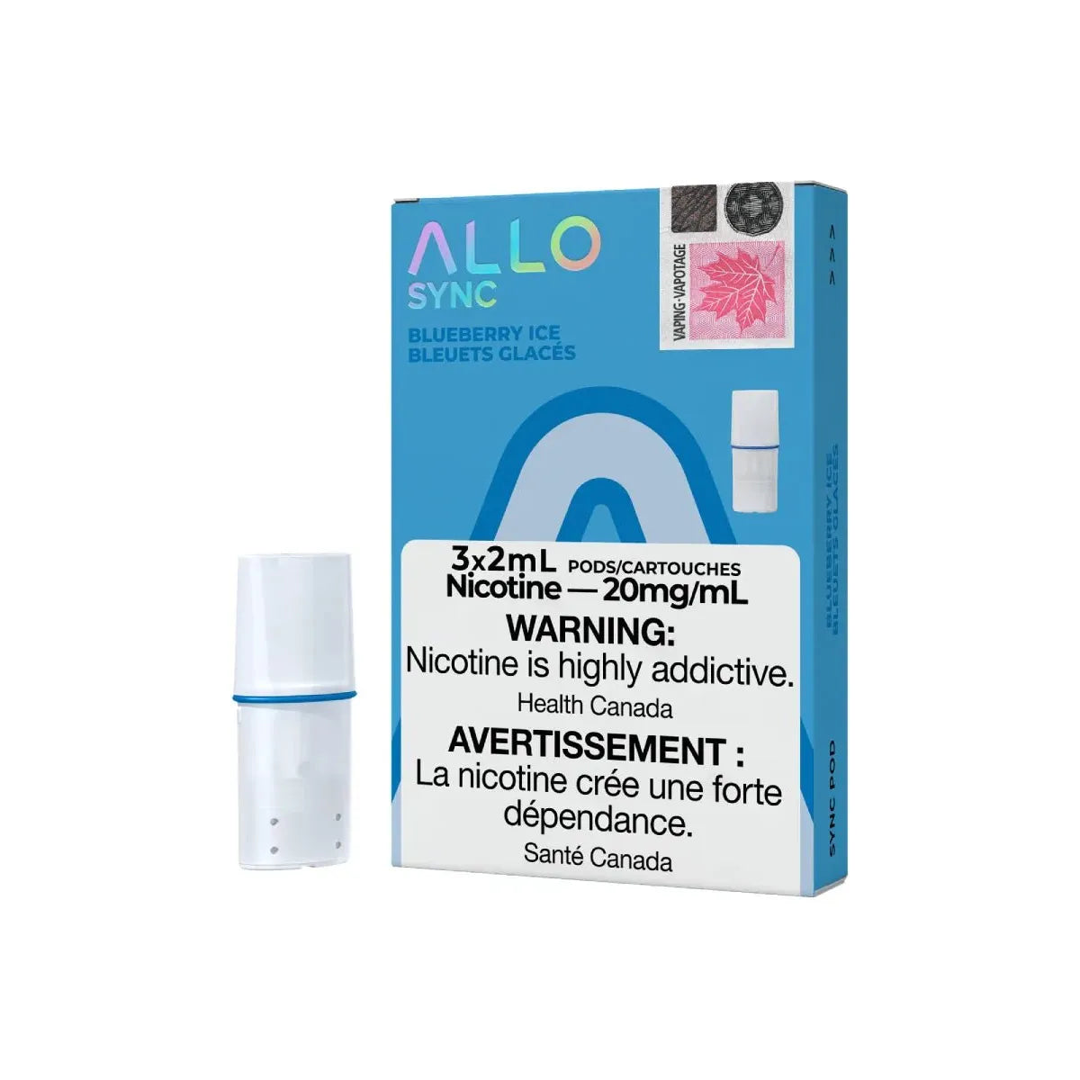 Shop ALLO Sync Pod Pack - Blueberry Ice - at Vapeshop Mania