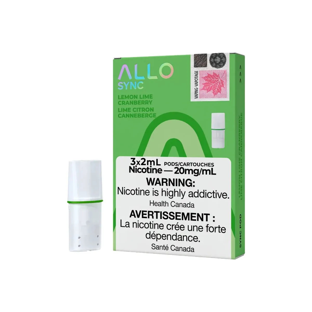 Shop ALLO Sync Pod Pack - Lemon Lime Cranberry - at Vapeshop Mania