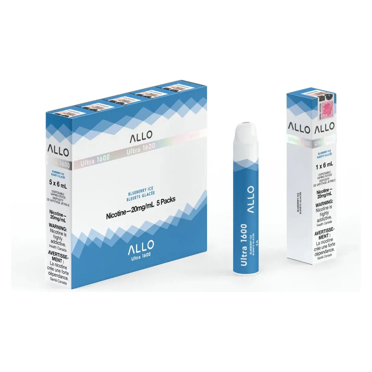 Shop ALLO Ultra 1600 Disposable - Blueberry Ice - at Vapeshop Mania