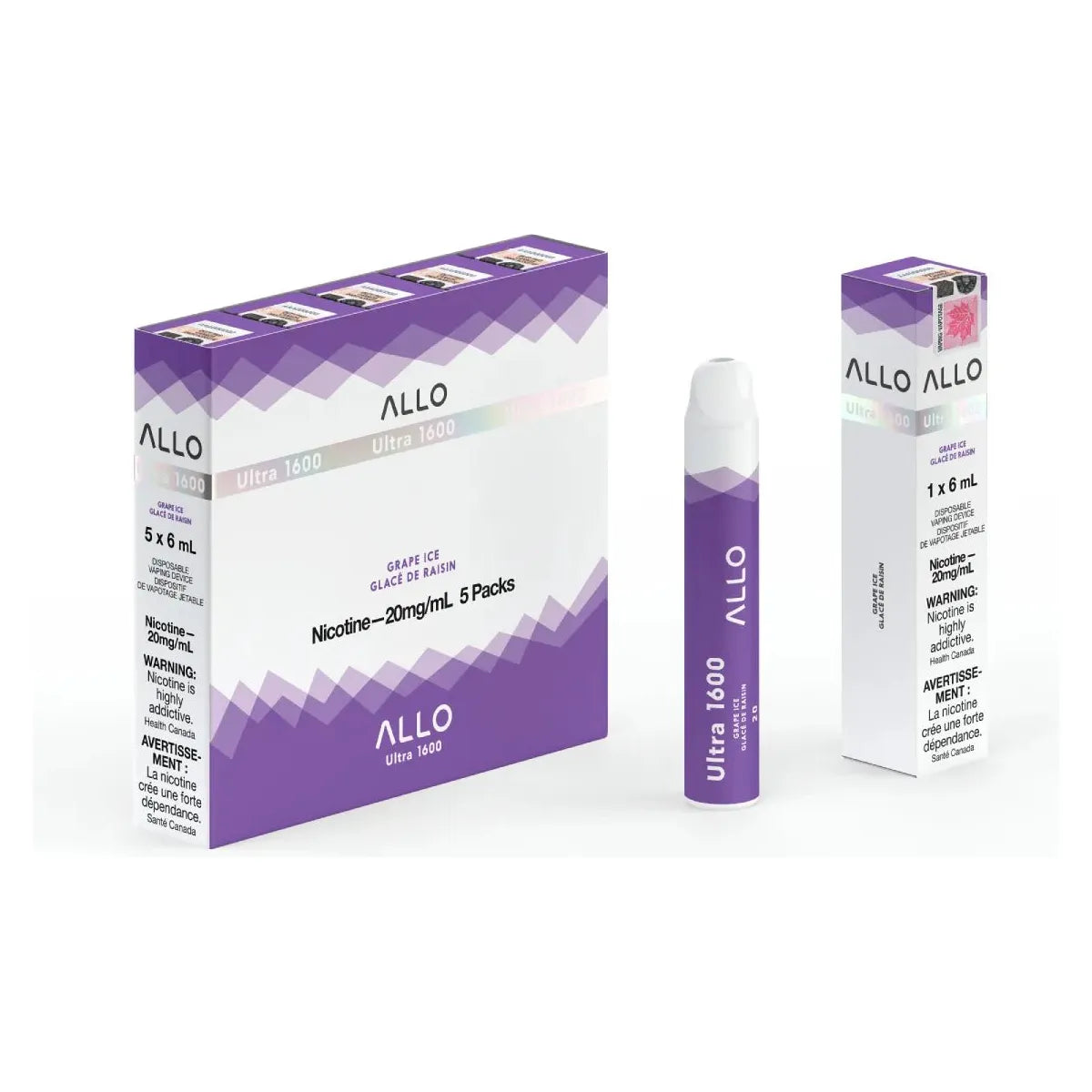 Shop ALLO Ultra 1600 Disposable - Grape Ice - at Vapeshop Mania