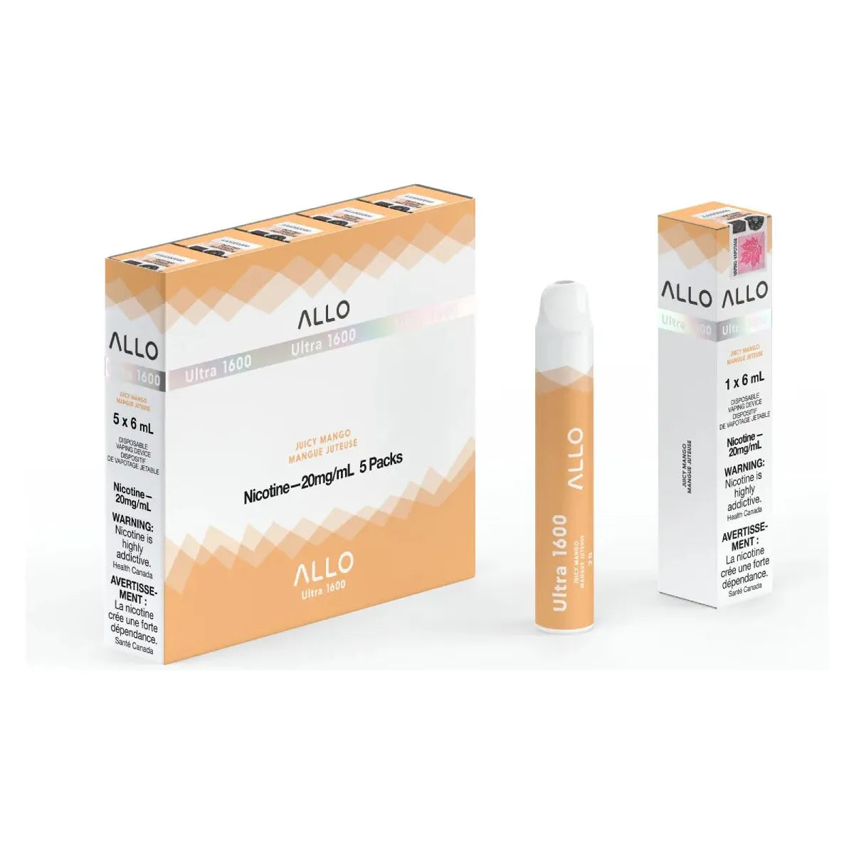 Shop ALLO Ultra 1600 Disposable - Juicy Mango - at Vapeshop Mania