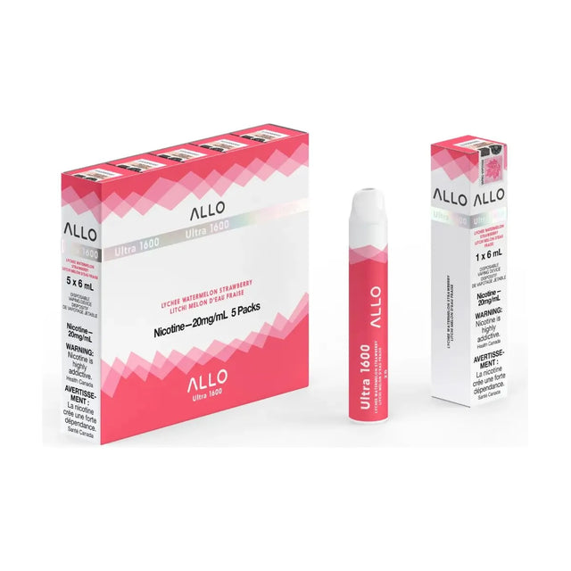 Shop ALLO Ultra 1600 Disposable - Lychee Watermelon Strawberry - at Vapeshop Mania