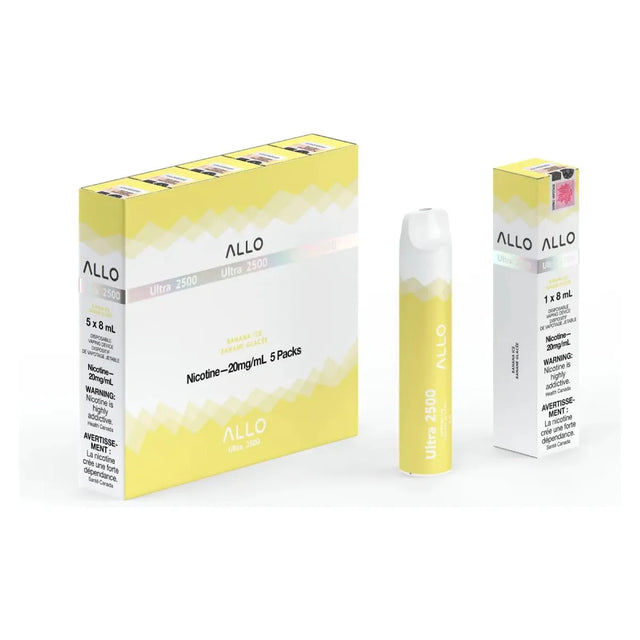 Shop ALLO Ultra 2500 Disposable - Banana Ice - at Vapeshop Mania