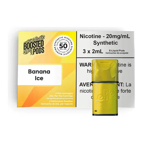 Shop BOOSTED Pods - Banana Ice - at Vapeshop Mania