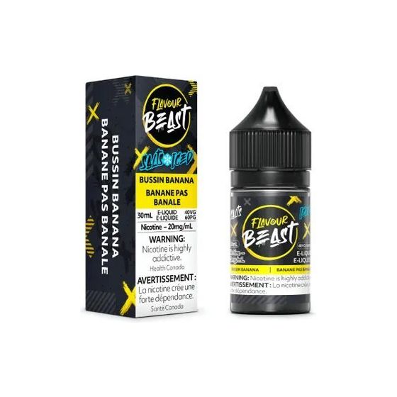 Shop Bussin Banana Iced Salt by Flavour Beast E-Liquid - at Vapeshop Mania