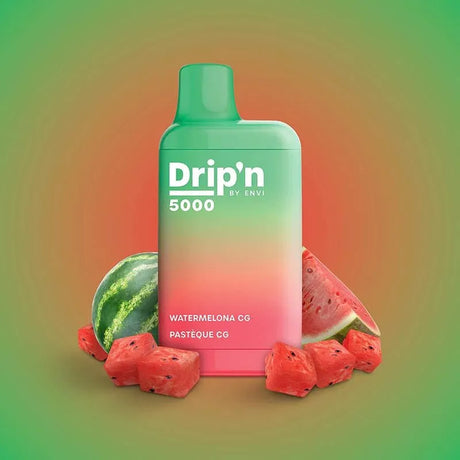 Shop Drip'n by Envi 5000 Disposable - Watermelona CG - at Vapeshop Mania