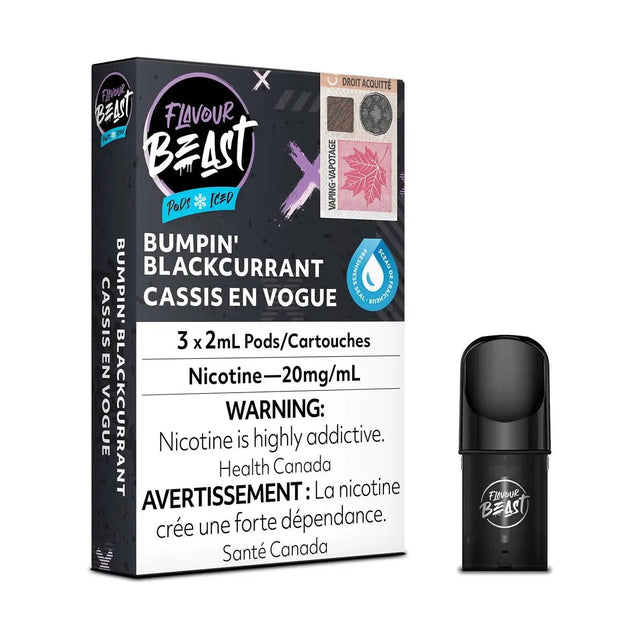 Shop Flavour Beast Pod Pack - Bumpin' Blackcurrant Iced - at Vapeshop Mania