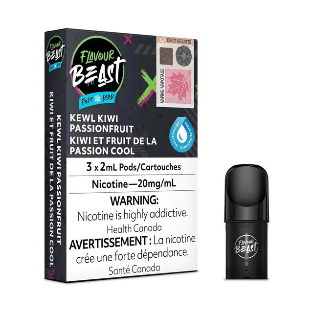 Shop Flavour Beast Pod Pack - Kewl Kiwi Passionfruit Iced - at Vapeshop Mania